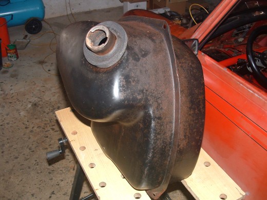 Just a light coat of rust on the gasoline tank