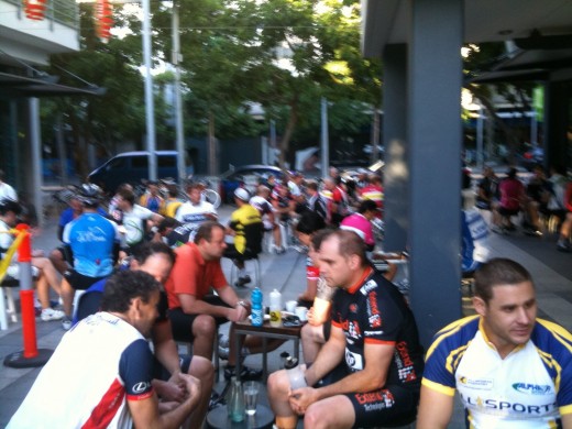 IMAGE4 Morning Coffee amongst Lycra clad cyclists 5.30 am South Brisbane