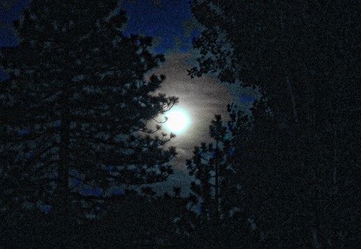 "Blue Corn Moon.."over Lake Gregory..