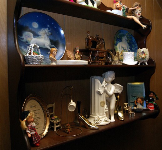 Shelves can be used to store many memories.