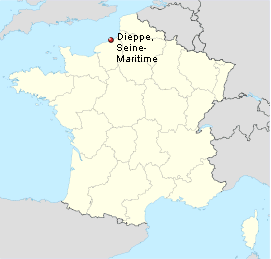 Map location of Dieppe