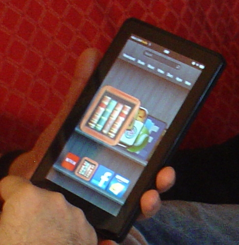 Aldiko- Great freeware book reader.  Until Amazon updates their Kindle Fire e-reader app, I prefer Aldiko.
