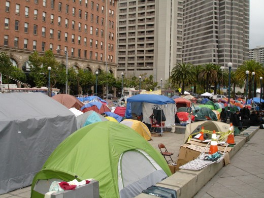 Occupy San Francisco, looking North