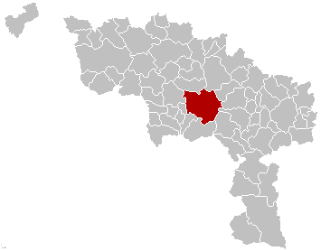 Map location of Mons, Hainaut, Belgium 