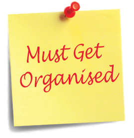 post it note to get organised