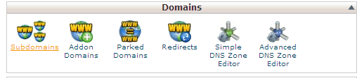 Click on subdomains