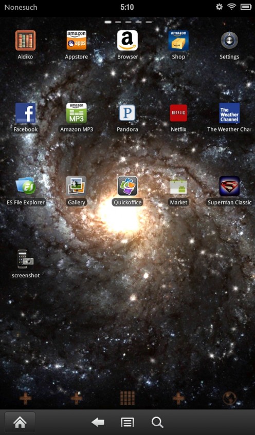 That's another Live Wallpaper- the galaxy spins.