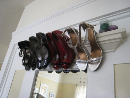 This is an interesting way to store some of your prettier heels.