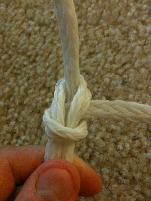 Close up of a bowline