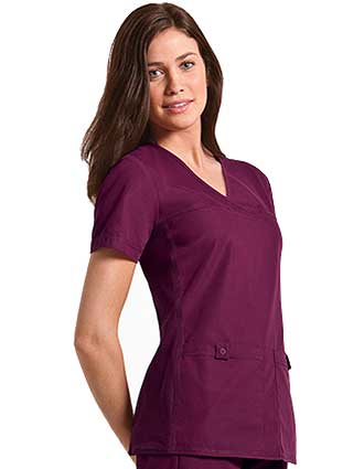 Cherokee Pro-Flexibles Women Two Pocket V-Neck Nurse Scrub Top 