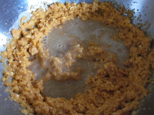 Add Egg Mixture to Mashed Sweet Potatoes