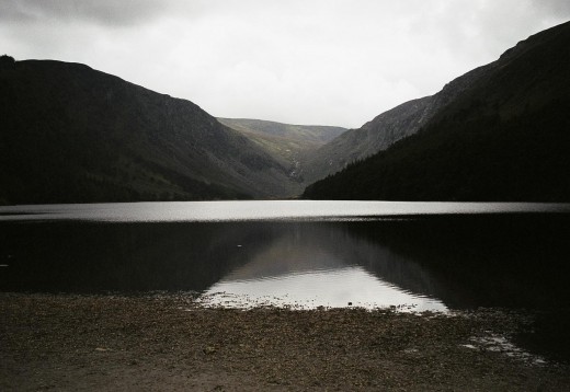 The valley at Glendalough was carved out by a glacier, leaving two beautiful lakes in its wake.