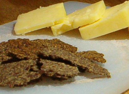 crackers and cheddar cheese 