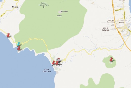 Bataan Tour Google map by munchwaffle
