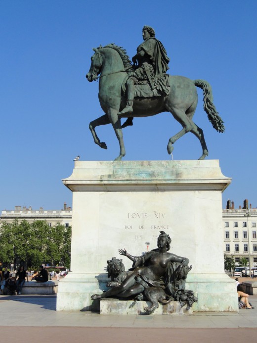 Statue of Louis XIV, Place Bellecour, Lyon, France  