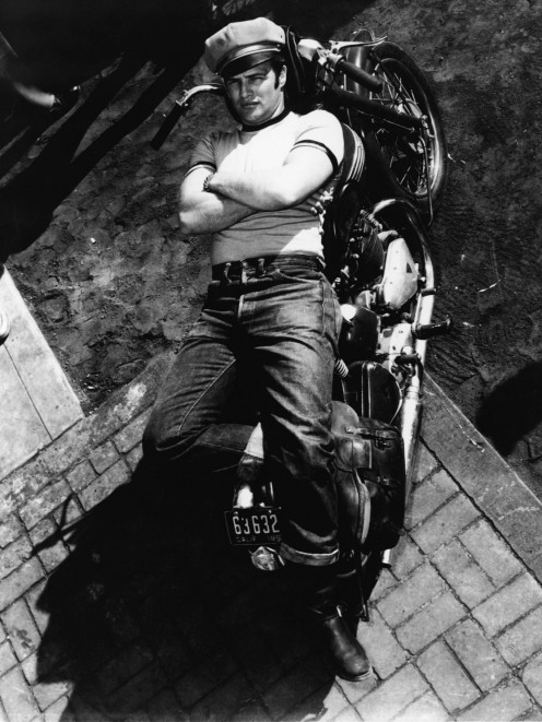 Marlon Brando, resplendent in his rebellious T-shirt