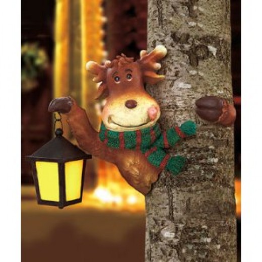 SOLAR Christmas TREE HUGGER Decoration