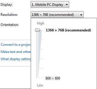 You may need to change your computer's resolution to make the outputted display fit your computer screen.