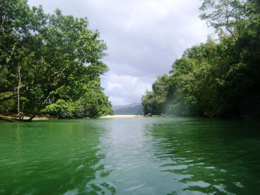The part of Puerto Princesa Underground River that flows to the ocean