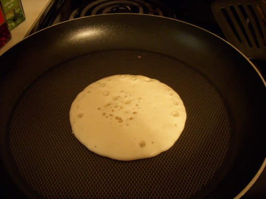 Pancake frying 