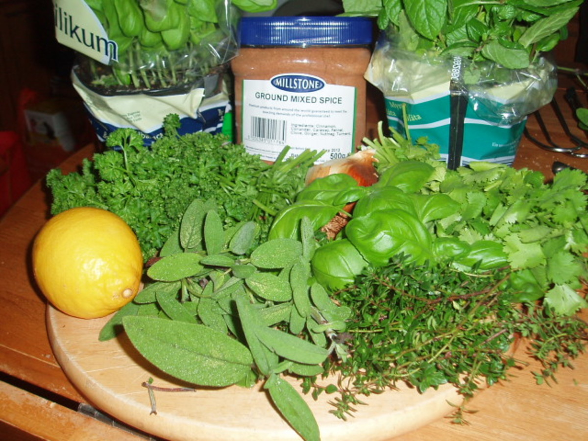 add as many fresh herbs as suits your taste