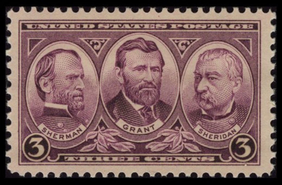 1937 stamp Grant.. US Civil War confederate army generals Robert E Lee,Jackson