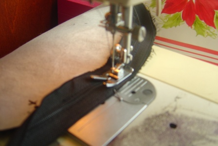 Step 3 - Sew the zipper in place.