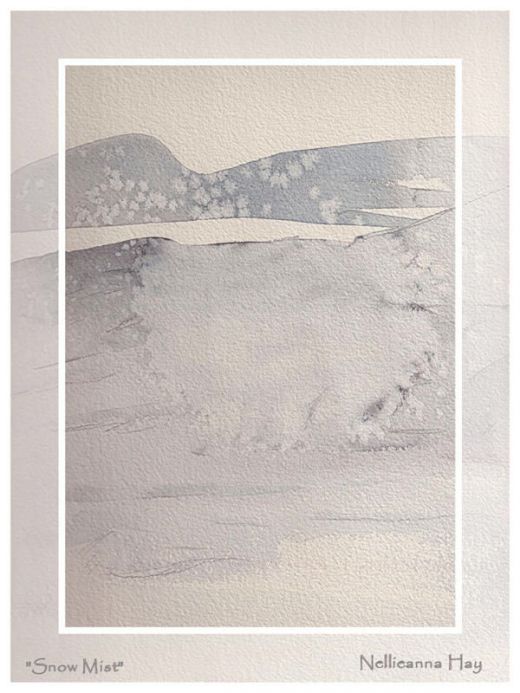 "Snow Mist", a watercolor, cir. 1989