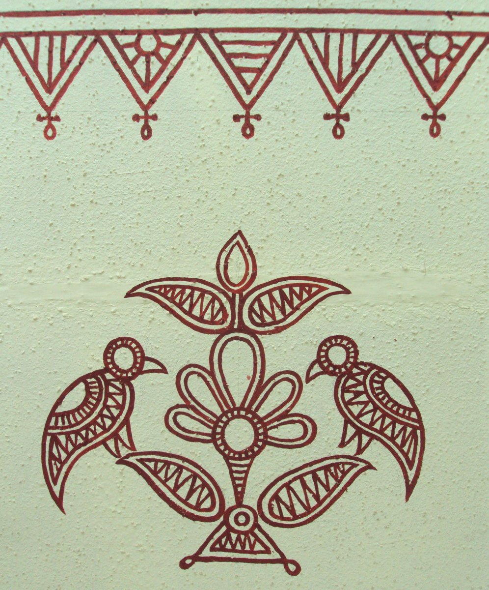 Onbirinci Chitra - Hint kabile duvar iin rnek motif art