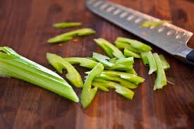 slice celery