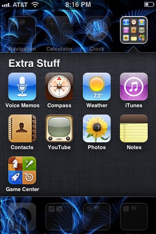 Take a screenshot to show other people an example of how your apps are organized.
