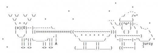 Santa and Sleigh for Christmas in ASCII Text Art | hubpages