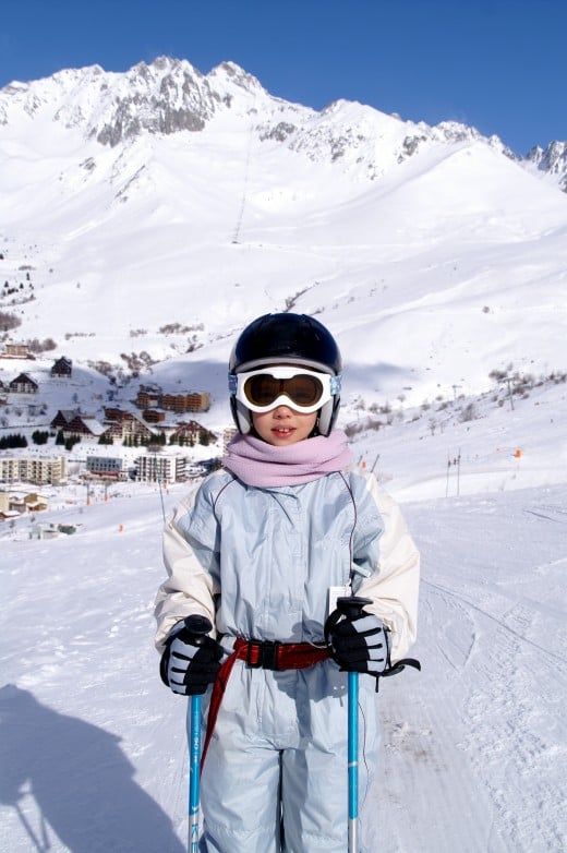 Ski helmets can be a big part of child safety on the slopes.