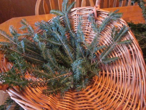 Place Larger Branches on the Bottom of the Basket