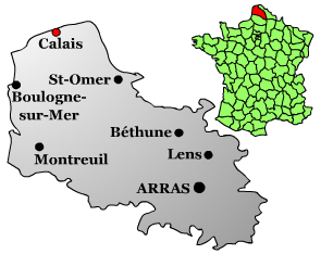 Map location of Calais 