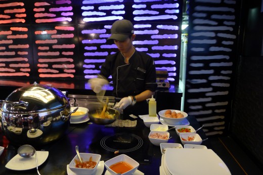 Eggs cooked to order.