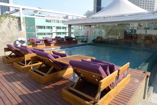 A great place to lounge by the pool with plenty of sun.