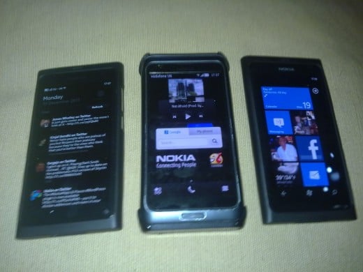 Home Screens on N9, E7 and Lumia-800