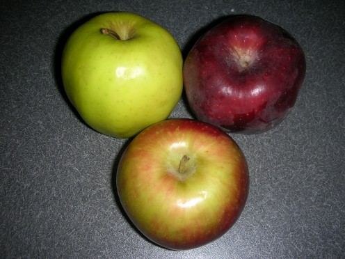 Golden delicious, Red delicious, Mcintosh