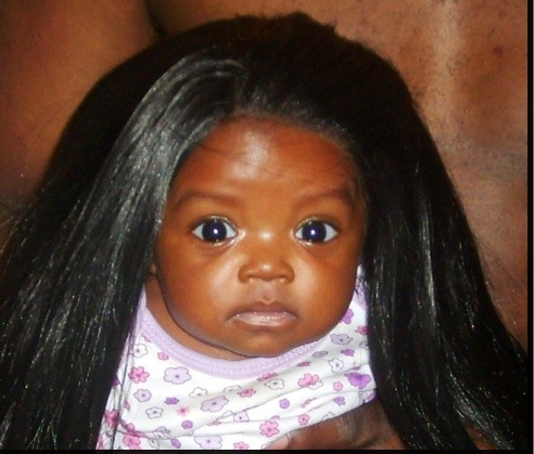 A wig on a baby?! Now I've seen everything!