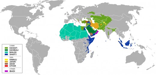 Figure 2. Ghibar. “Madhhab Map 2.” Map. Wikimedia Commons. Wikimedia Foundation, 16 Sept 2009. Web. 17 Dec 2011.