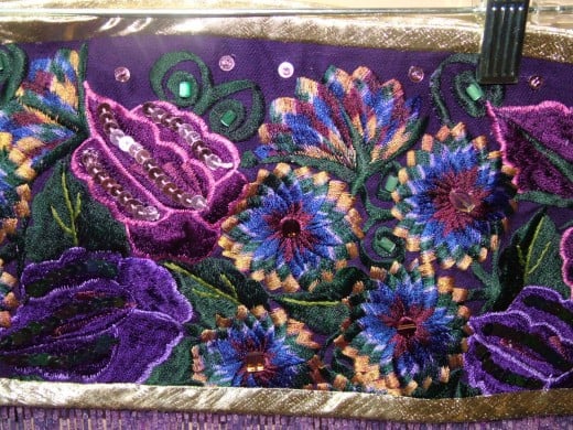 closeup of the beading and sequin work I did. 