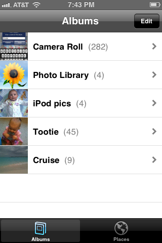 Your new album will appear in the list of photo albums at the end of the process.