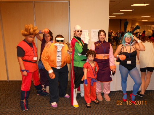This is my group cosplaying as characters from Dragon Ball and Dragon Ball Z.