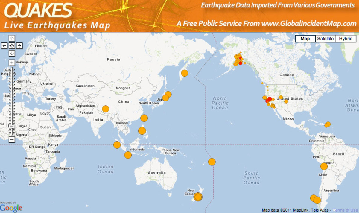 Recent earthquakes in the Pacific Rim, December 23, 2011 CLICK ON IMAGE TO ENLARGE.