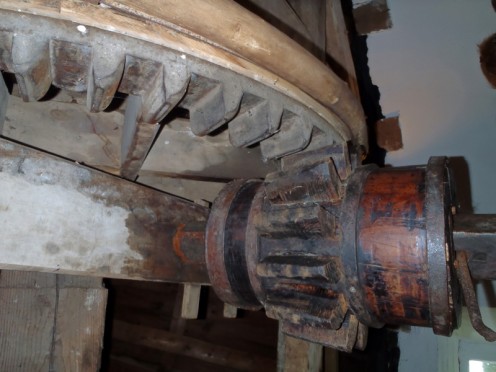 wooden gears in the windmill