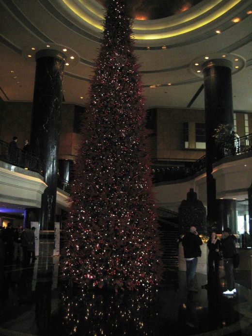 Christmas Tree in the lobby of my hotel in Hong Kong.