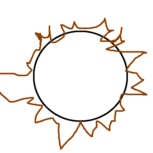 Basically what the tree looks like.  As a Night Elf, your world is a giant tree (inside of the circle) but there are some villages and such outside the tree that your quests will take you.  See those roots and branches sticking out?  Yeah.