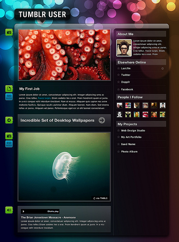 An example of a Tumblr Layout. 