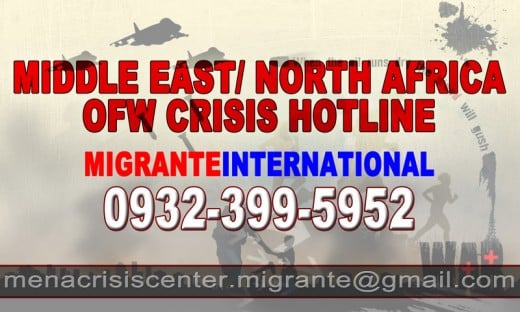 OFW Crisis Hotline Number